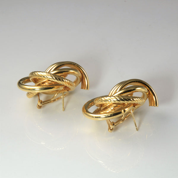 Interlocking Gold Rope Earrings |