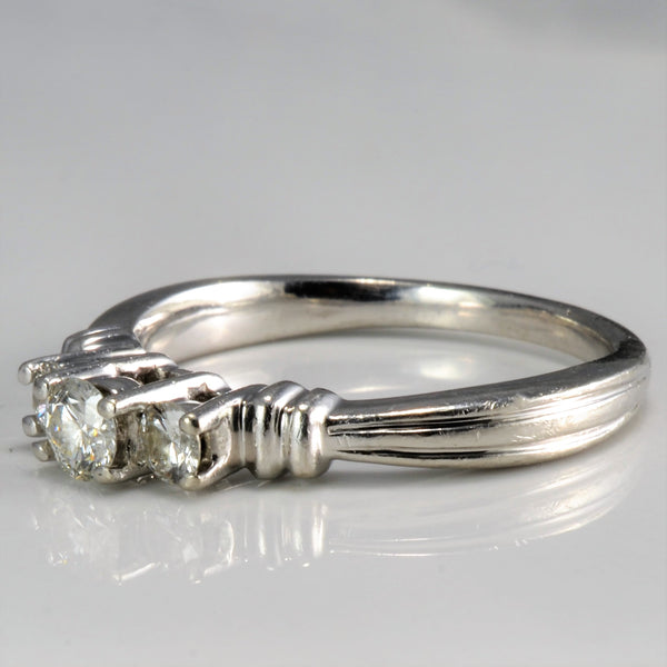 High Set Three Stone Diamond Engagement Ring | 0.47 ctw, SZ 9 |