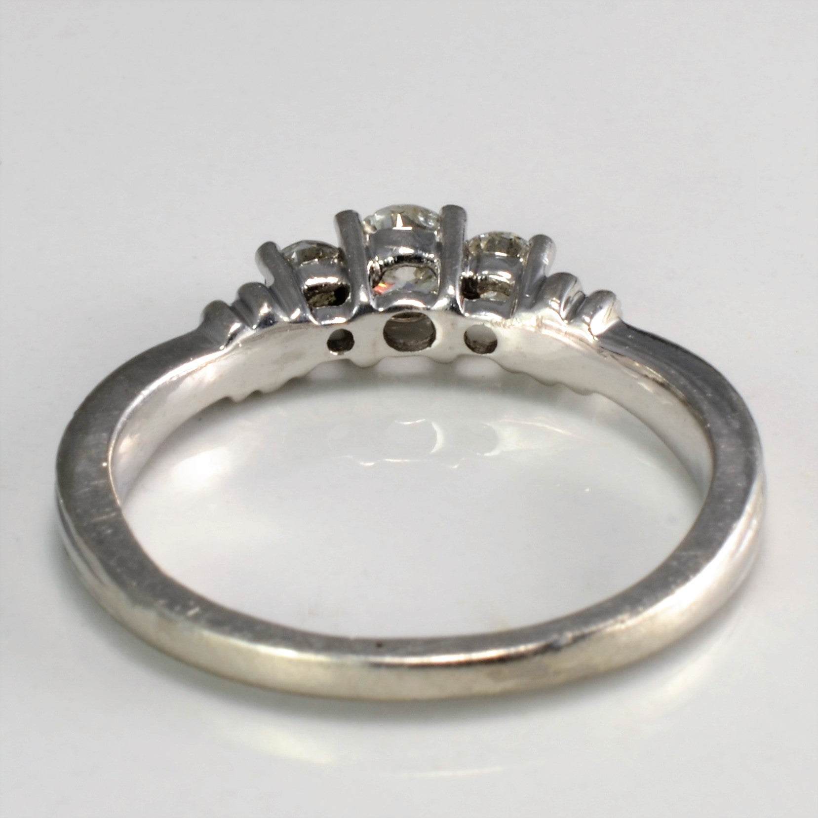 High Set Three Stone Diamond Engagement Ring | 0.47 ctw, SZ 9 |