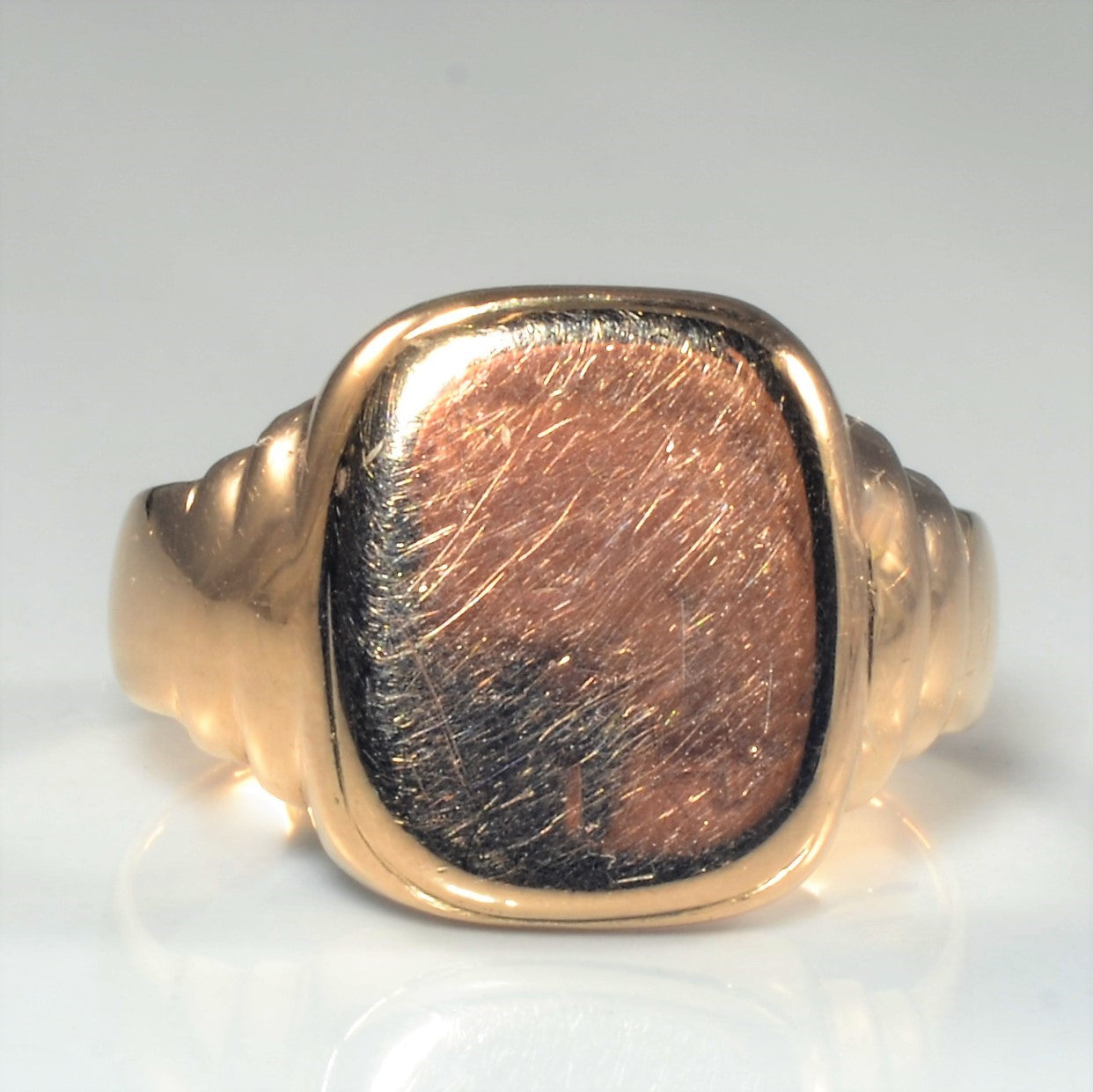 Yellow Gold Signet Ring | SZ 9.5