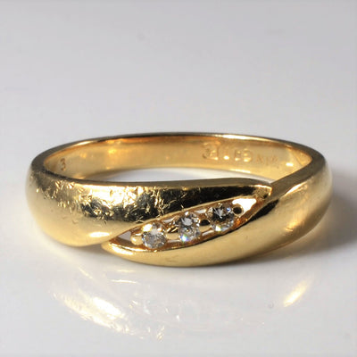 Three Stone Diamond Band | 0.06ctw | SZ 6 |