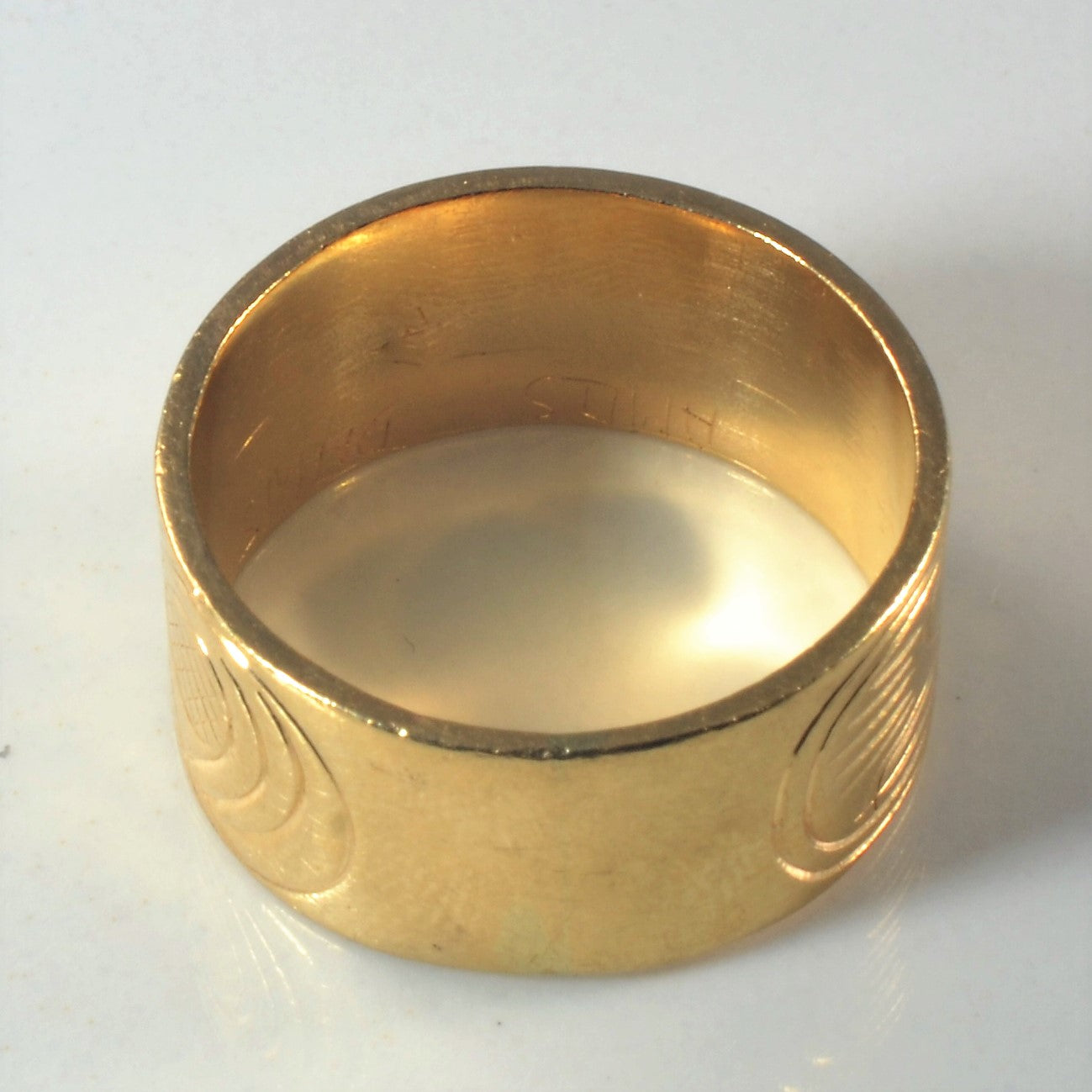 Indigenous Eagle Art Gold Ring | SZ 8.25 |