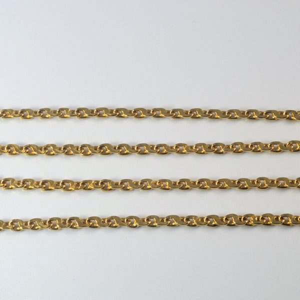 22k Gold Flat Cable Chain | 24