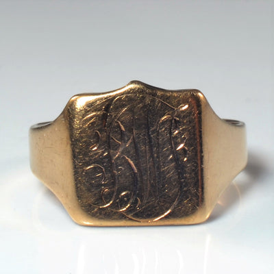Engraved Initial 'BWF' Signet Ring | SZ 8.25 |