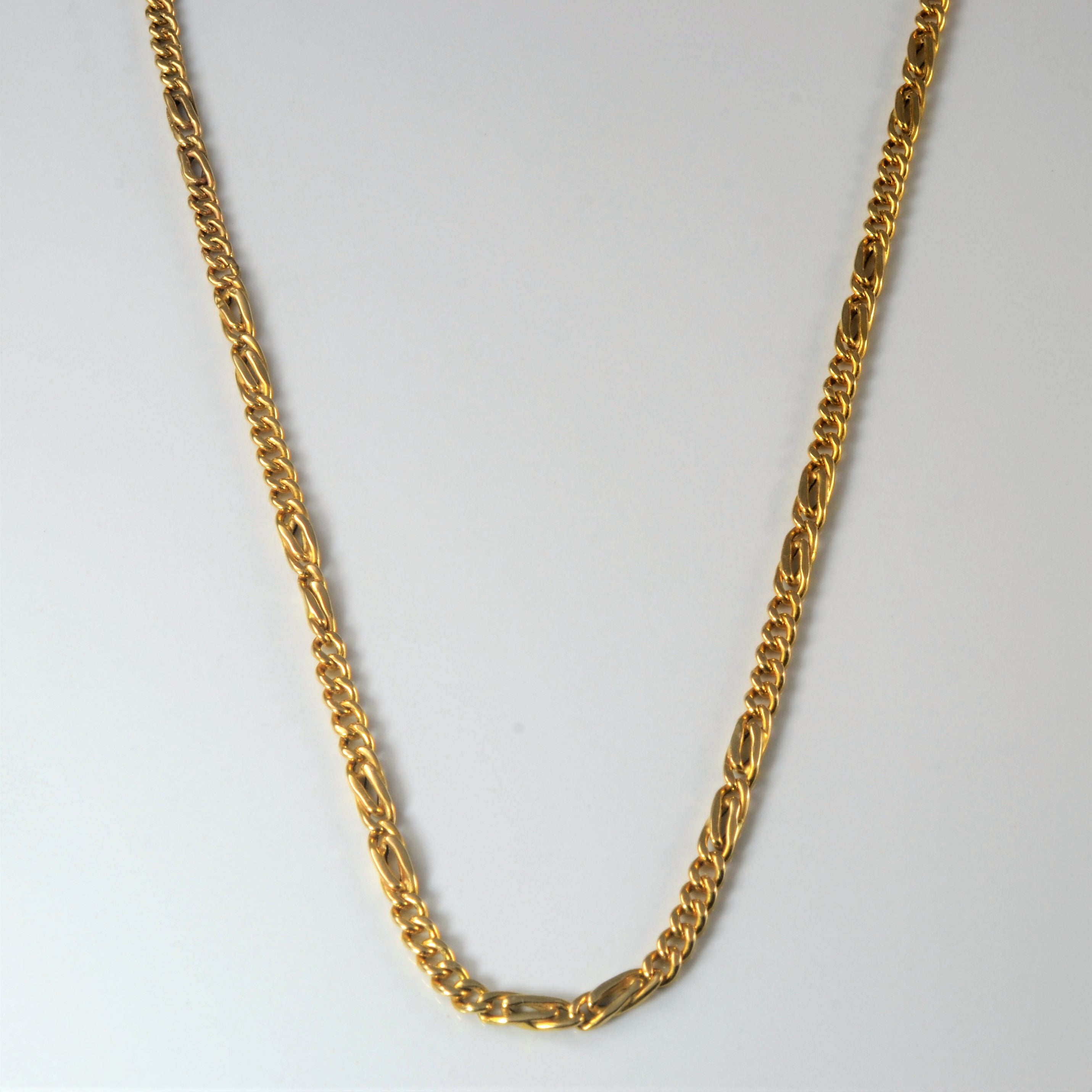 14k Gold Figaro Link Chain | 19"|