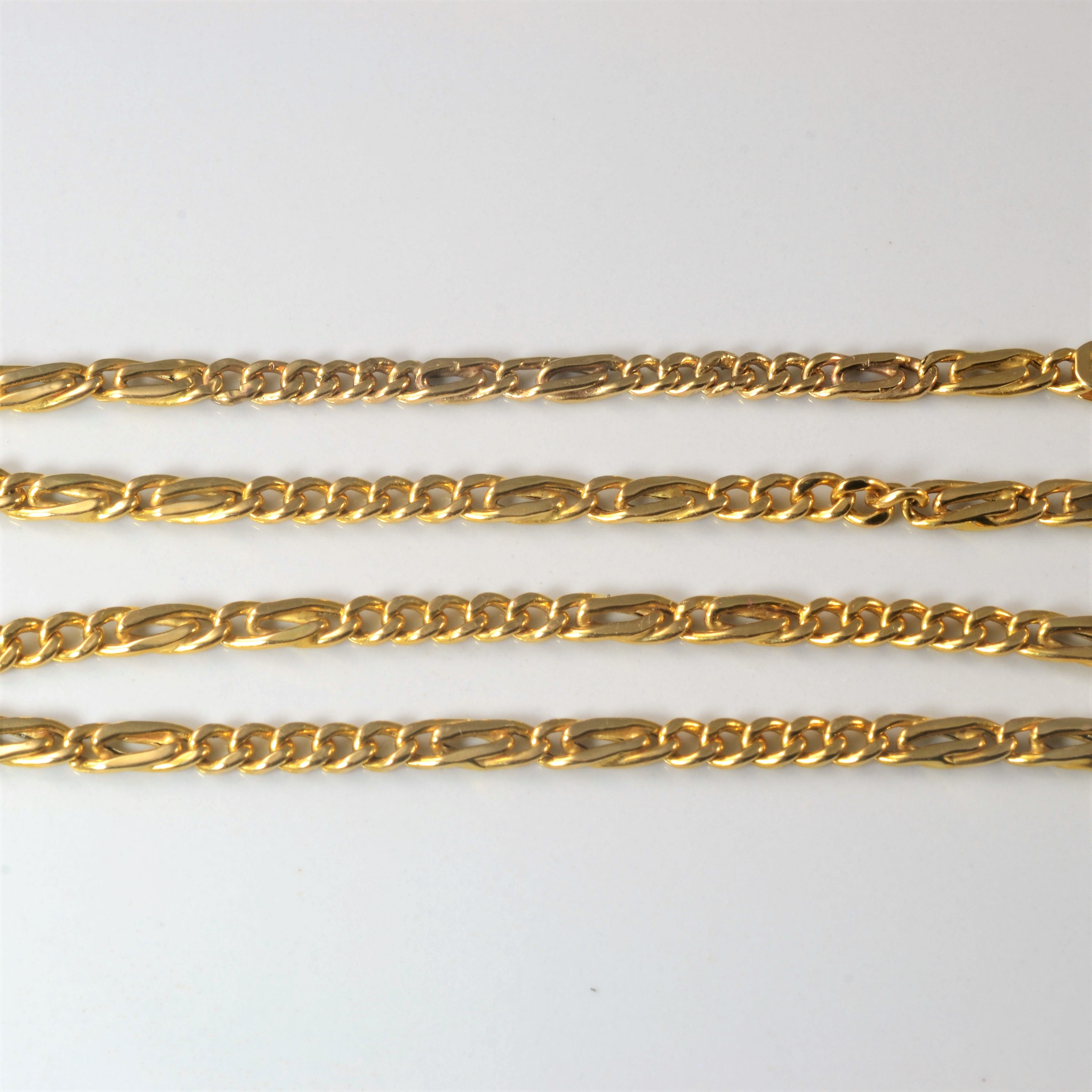 14k Gold Figaro Link Chain | 19"|