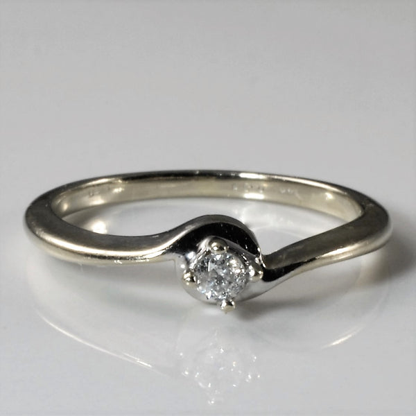 Bypass Solitaire Diamond Ring | 0.06ct | SZ 6.5 |