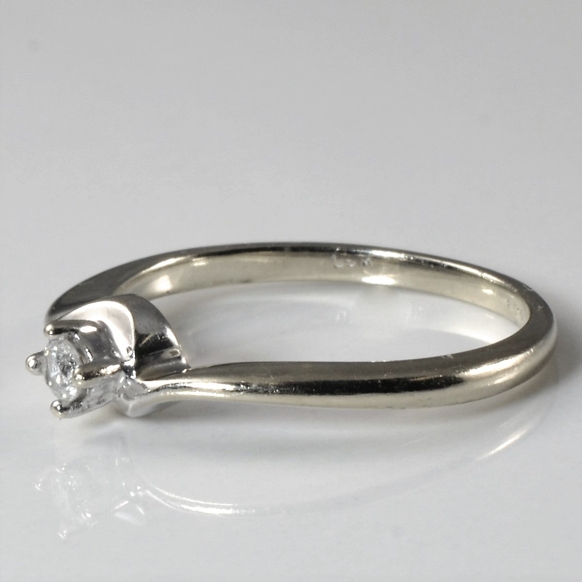 Bypass Solitaire Diamond Ring | 0.06ct | SZ 6.5 |