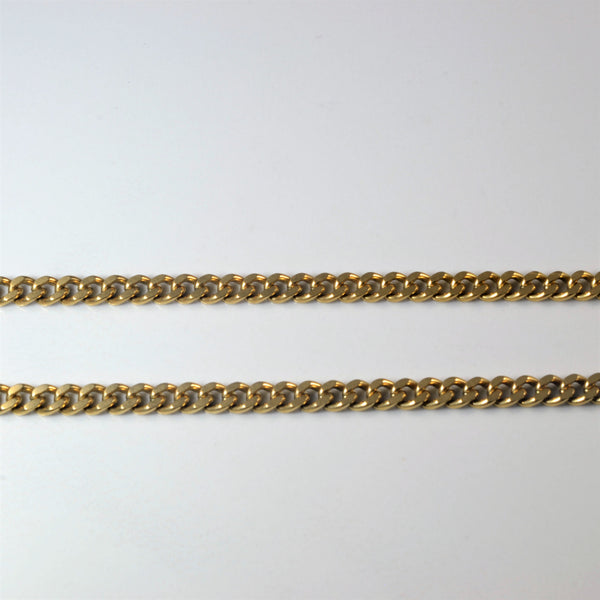 9k Yellow Gold Curb Chain | 16