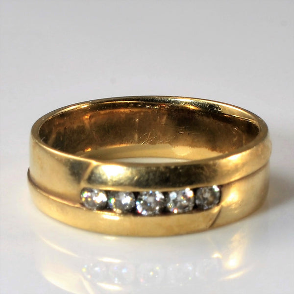 Channel Set Diamond Band | 0.20ctw | SZ 6.5 |