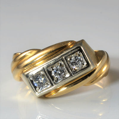 Three Stone Diamond Ring | 0.24ctw | SZ 8.75 |