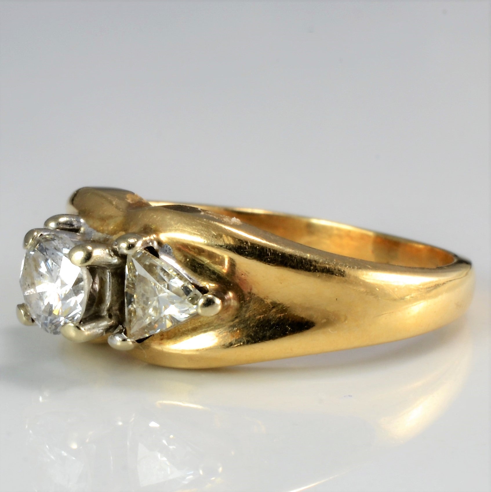 Three Stone Diamond Engagement Ring | 0.65 ctw, SZ 4.5 |
