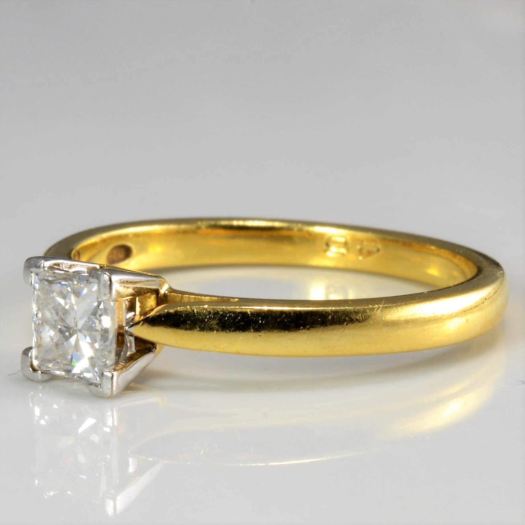 Solitaire Princess Diamond Engagement Ring | 0.46 ct, SZ 6.5 |