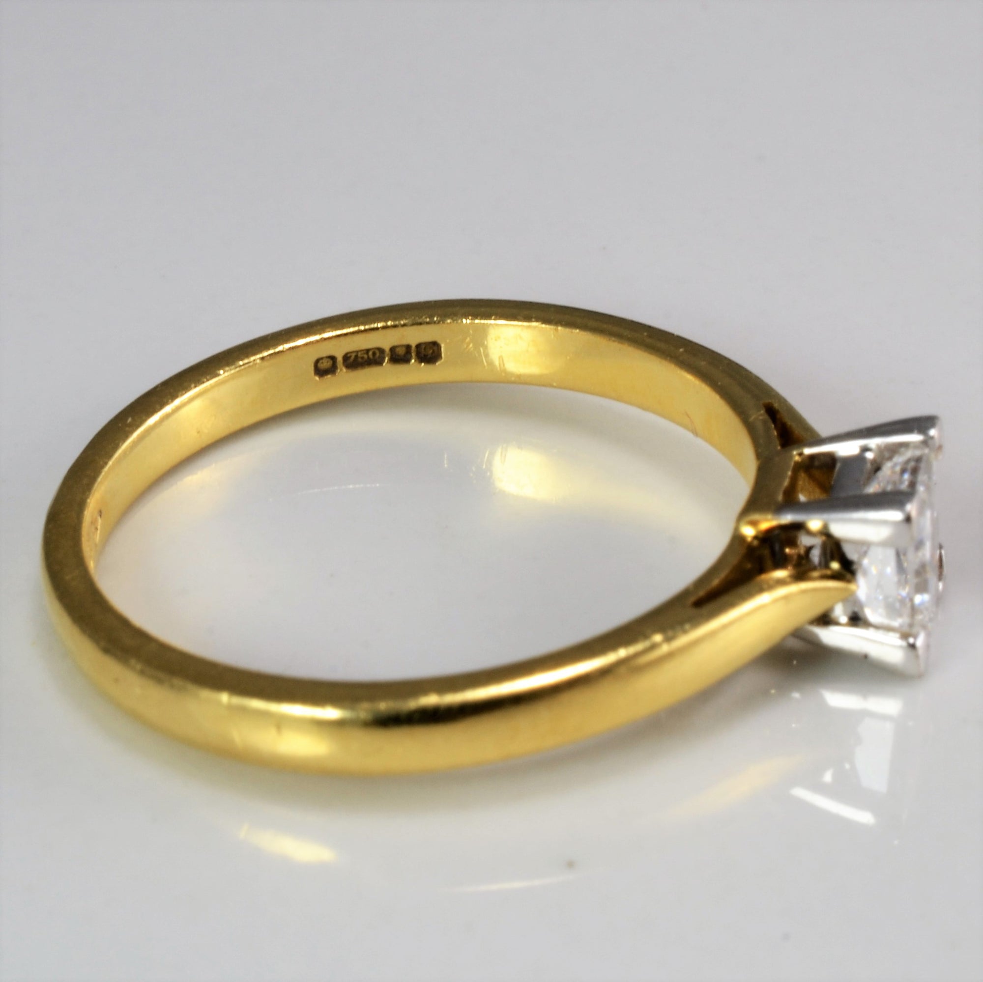 Solitaire Princess Diamond Engagement Ring | 0.46 ct, SZ 6.5 |