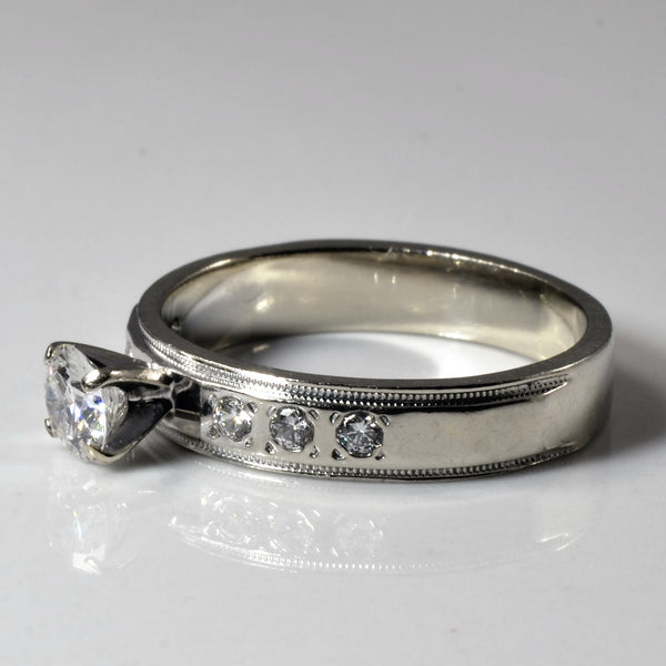 Milgrain Detail Diamond Engagement Ring | 0.57ctw | SZ 6 |