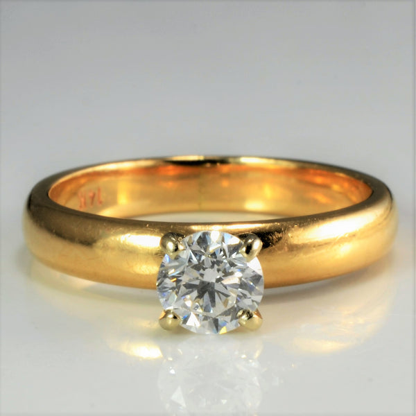 High Set Solitaire Diamond Engagement Ring | 0.34 ct, SZ 4 |