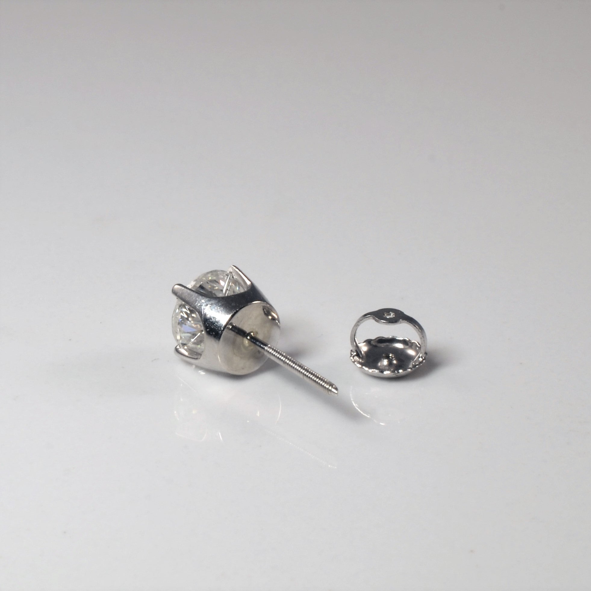 Boucles d'oreilles puces en diamant à vis | 1,12 ct | 