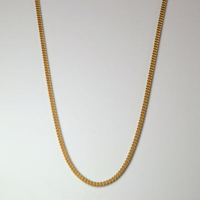 18k Yellow Gold Curb Chain | 24