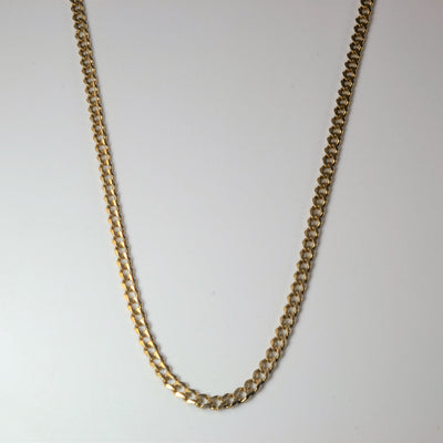 10k Yellow Gold Curb Chain | 21