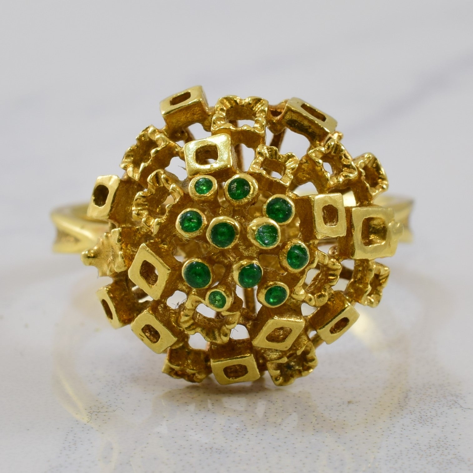 UnoAerre' Filigree Cocktail Ring | 0.15ctw | SZ 8.75 |