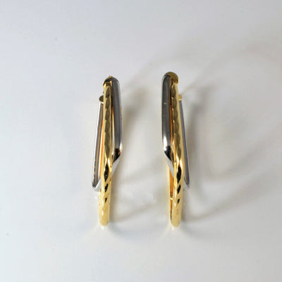 Two Tone Angled Hoops |