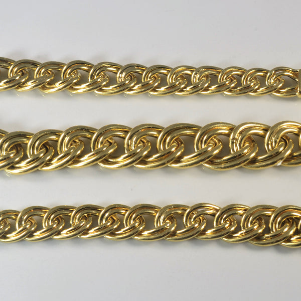 Yellow Gold Parallel Collar Chain Necklace | 18