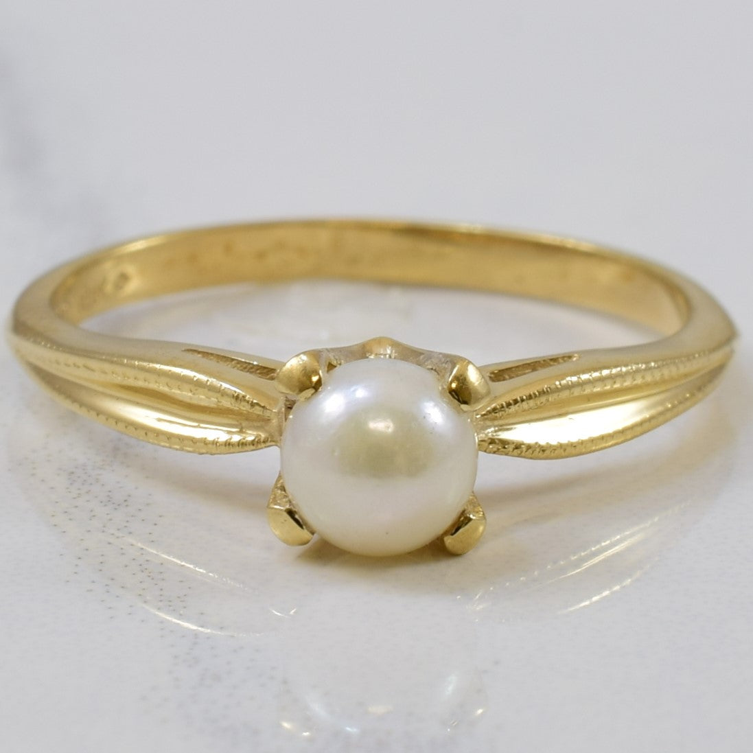 Pearl Solitaire Ring | 0.75ct | SZ 6.25 |