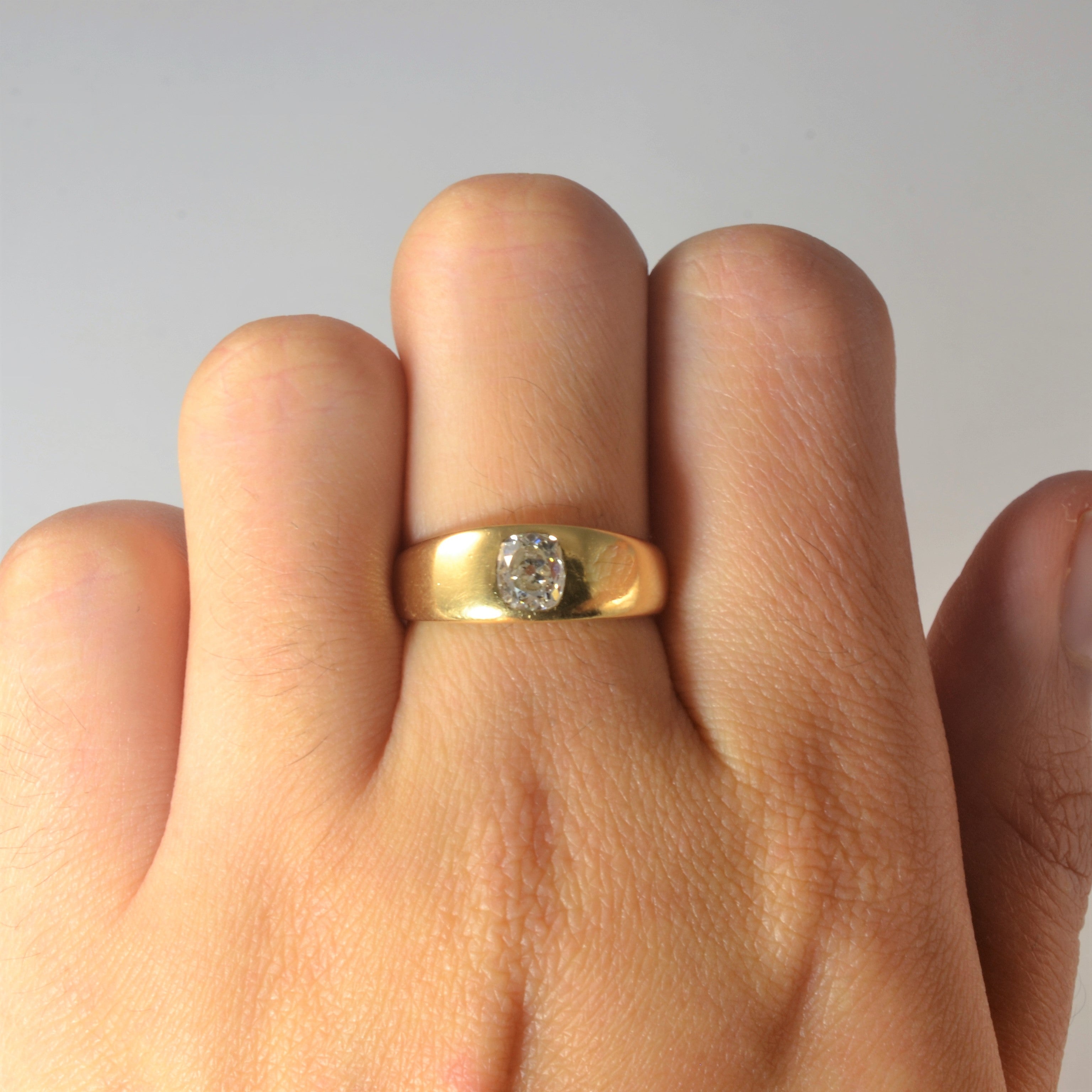 Bague solitaire en diamant Old Mine | 0,60 ct | Taille 5,5 | 