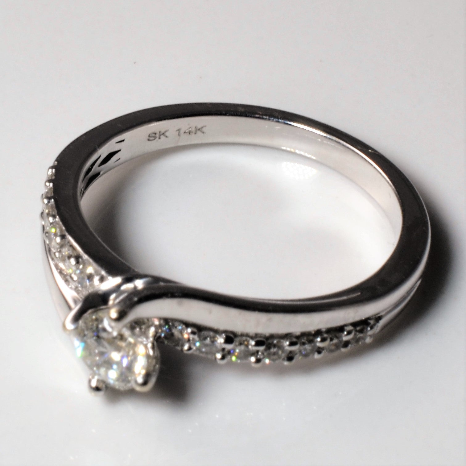 Twisted Bypass Diamond Engagement Ring | 0.46ctw | SZ 6.5 |
