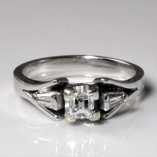Asscher Cut Diamond Ring | 0.38ctw | SZ 5.5 |