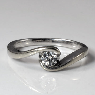 Bypass Diamond Solitaire Ring | 0.20ct | SZ 7 |