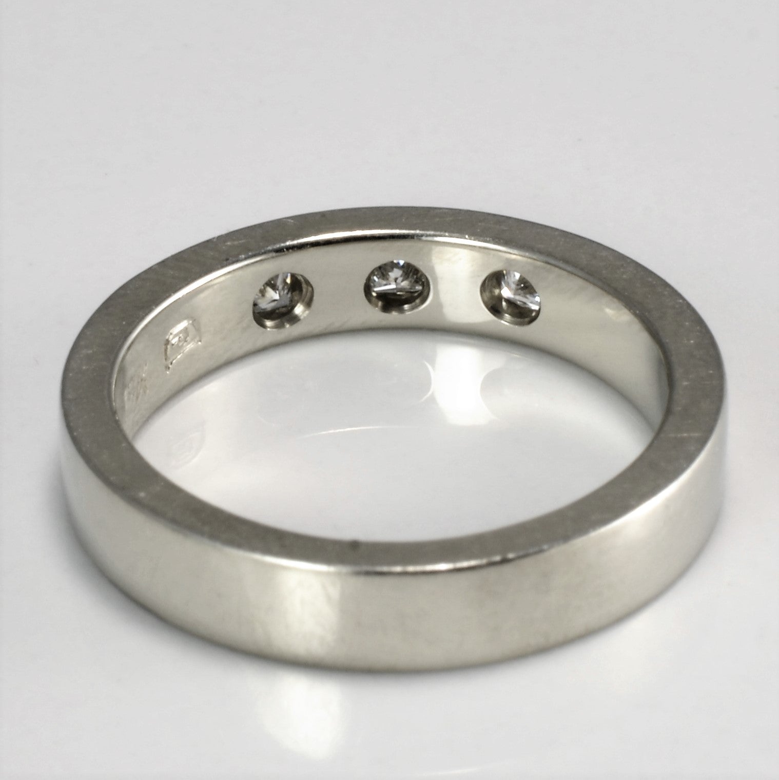 Flush Set Three Stone Princess Diamond Band | 0.18ctw | SZ 6 |