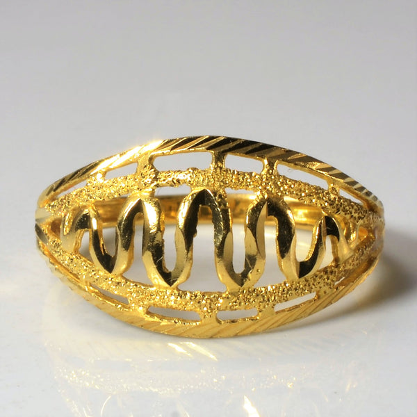 22k Gold Textured Ring | SZ 6.75 |