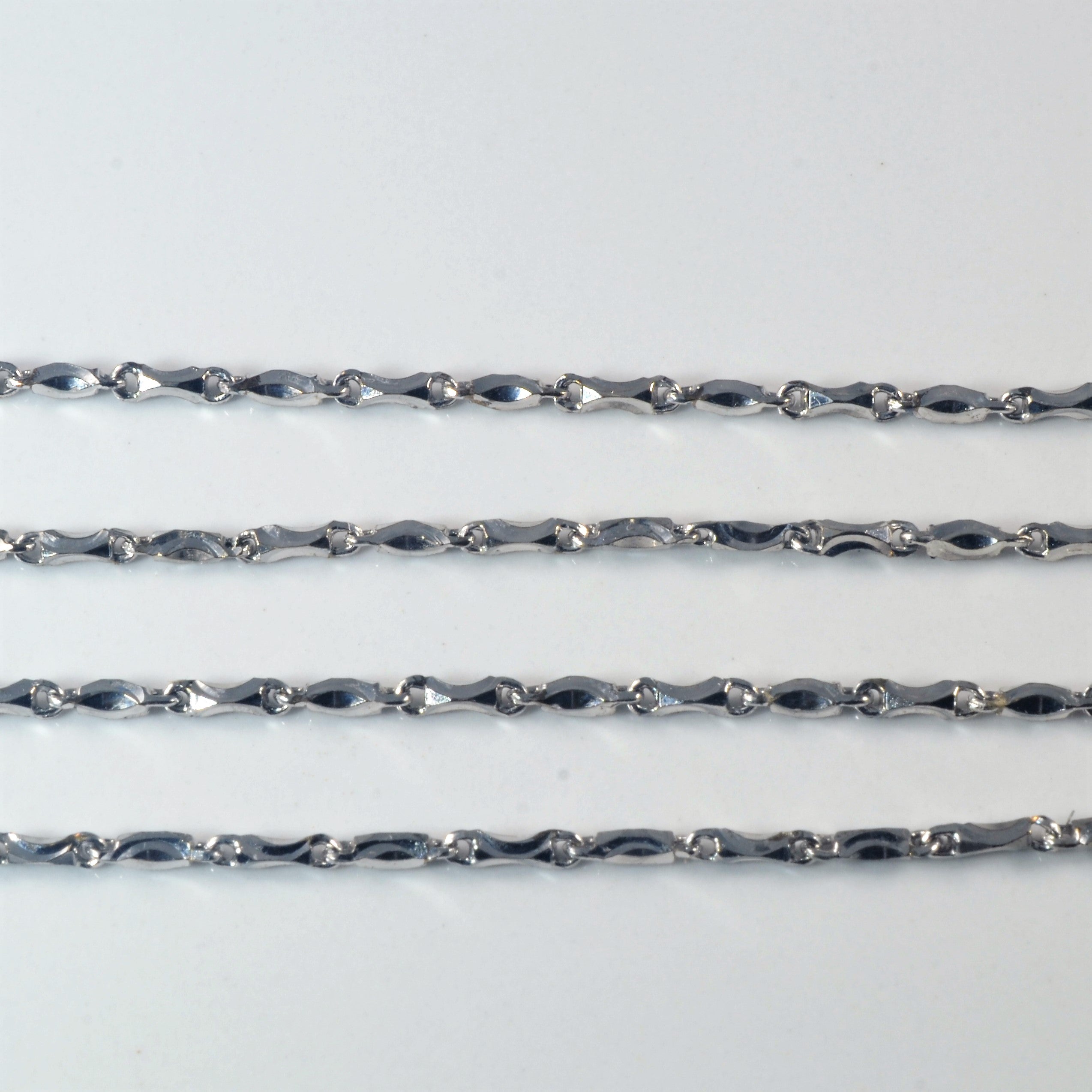 14k White Gold Fancy Chain | 17" |