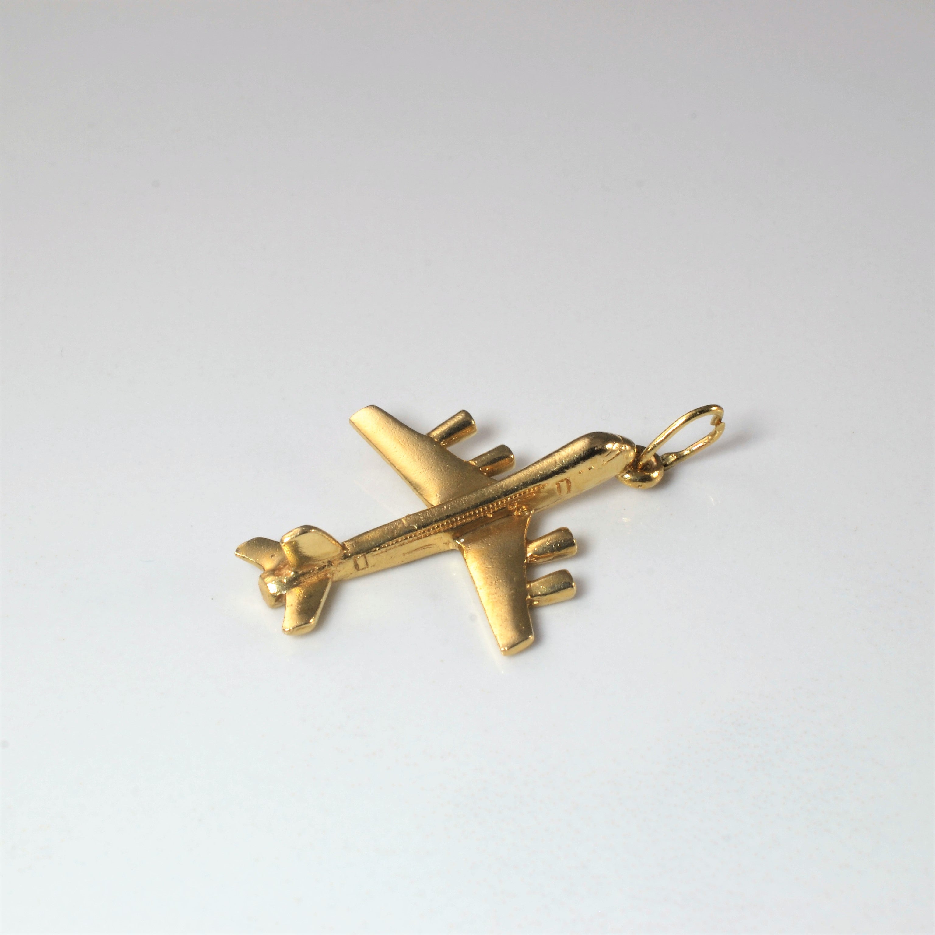 Yellow Gold Aeroplane Pendant |