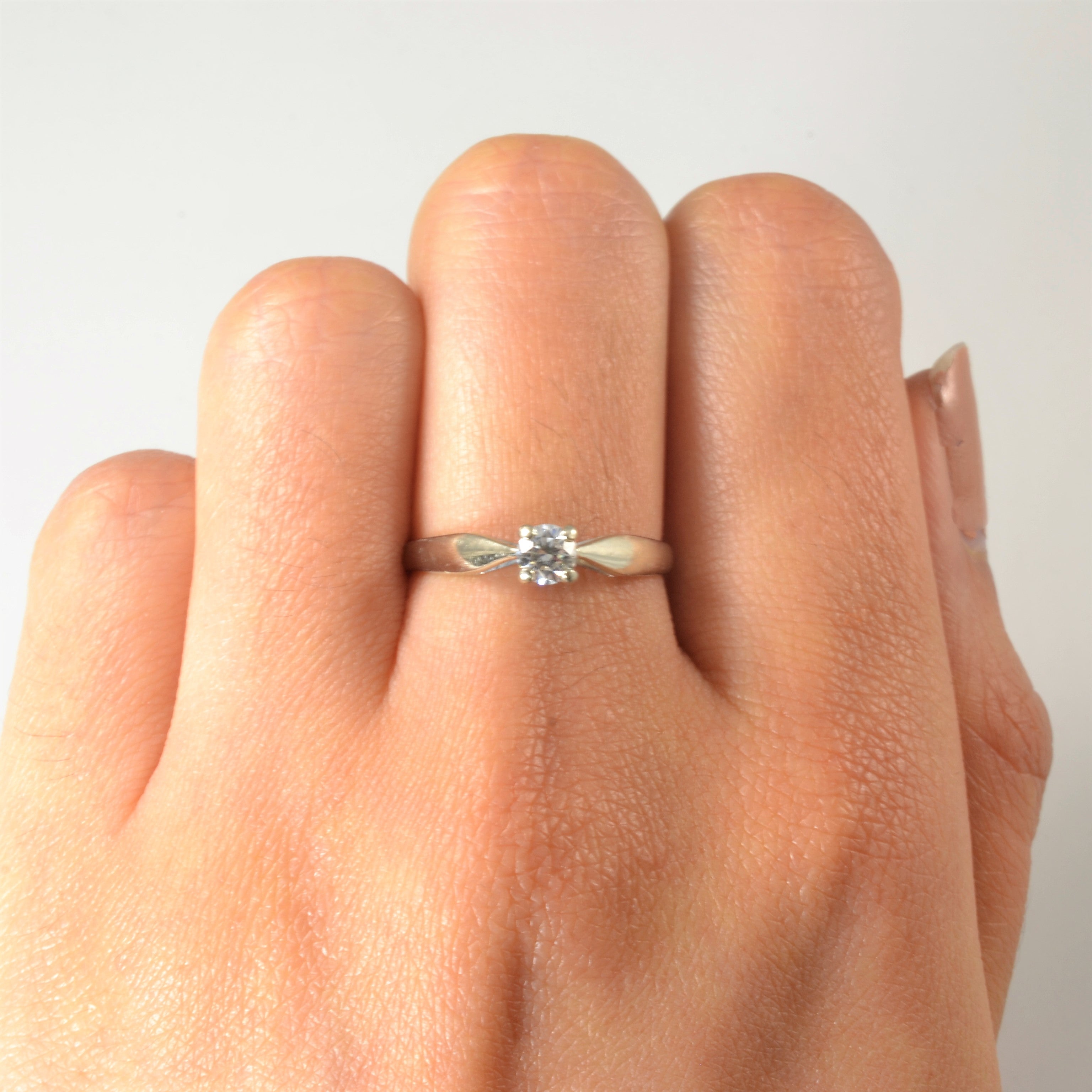 Solitaire Diamond Engagement Ring | 0.21ct | SZ 6.5 |