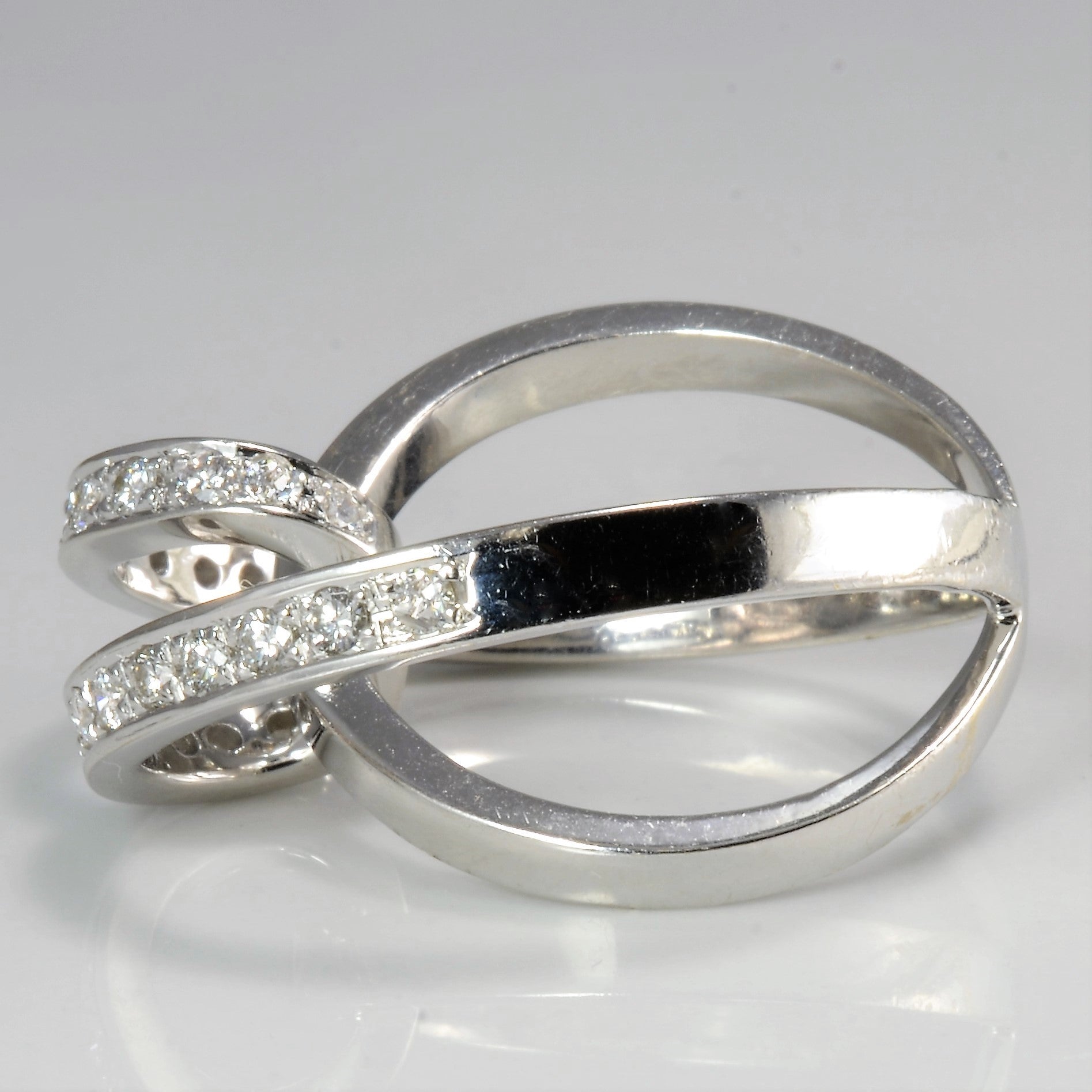 Unique Intertwined Pave Diamond Ladies Ring | 0.60 ctw, SZ 5.75 |