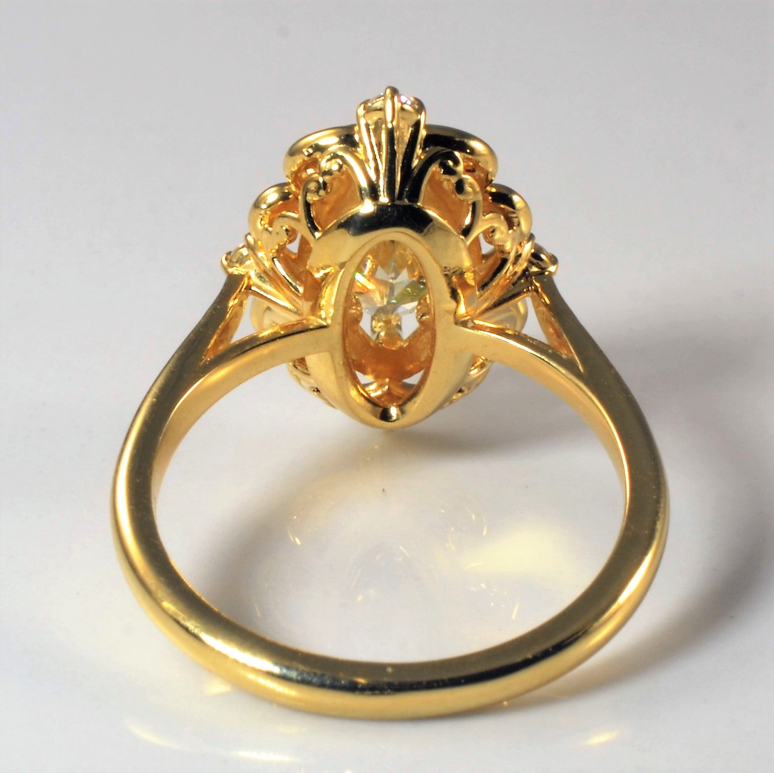 Bespoke' Ornate Filigree Marquise Diamond Ring | 1.71ctw | SZ 7 |