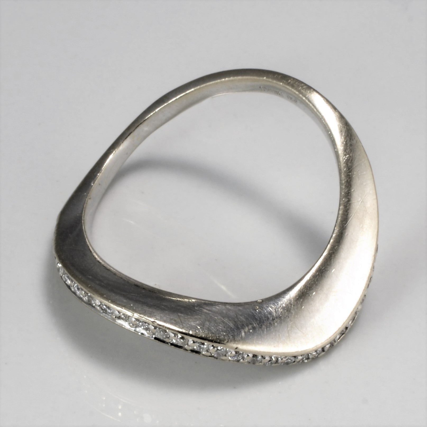 Birks' Pave Diamond Wave Ring | 0.15 ctw, SZ 7.5 |
