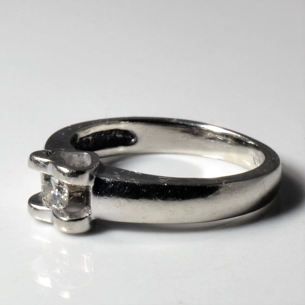 Tension Set Solitaire Diamond Promise Ring | 0.09ct | SZ4 |