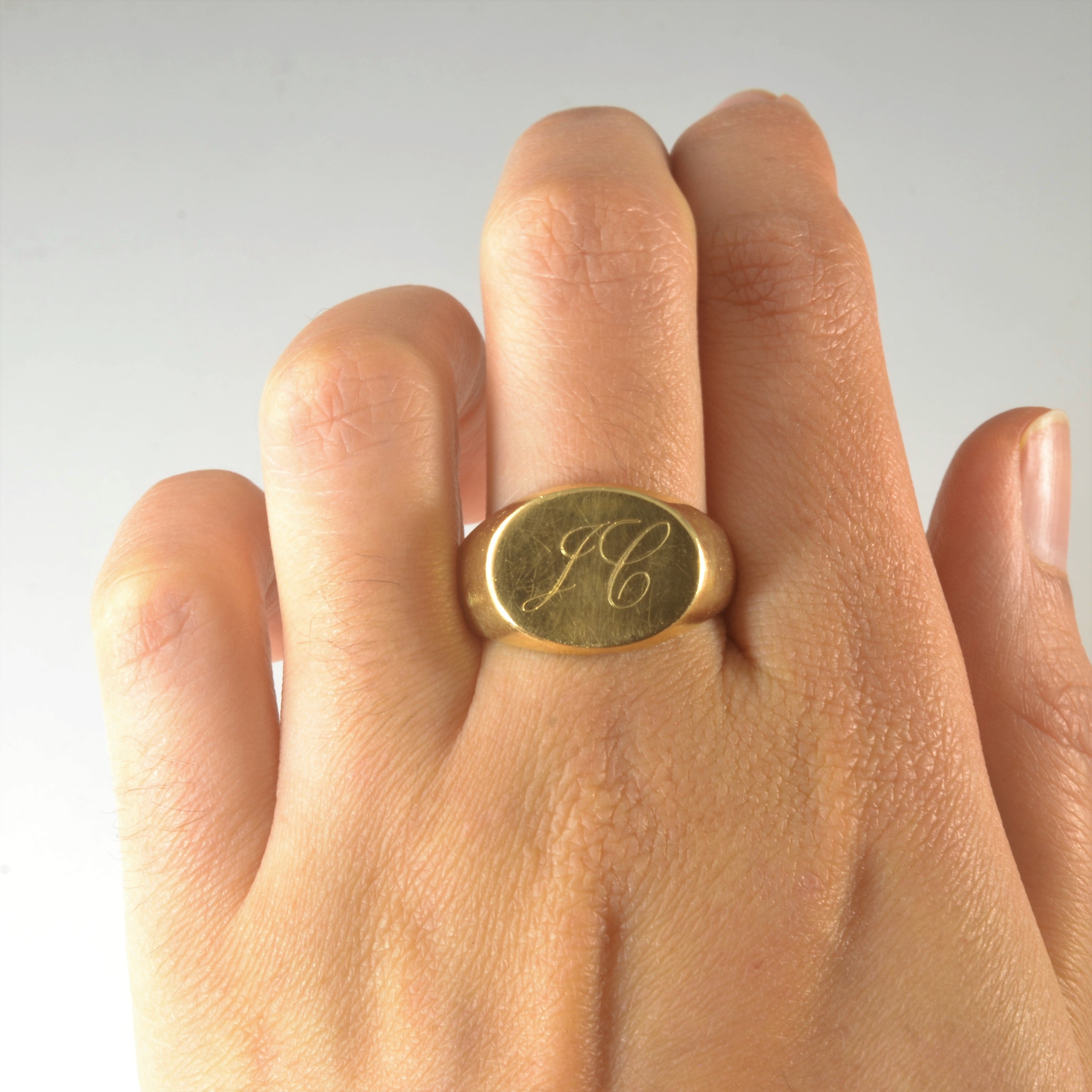 Initial 'JC' Signet Ring | SZ 9.5 |