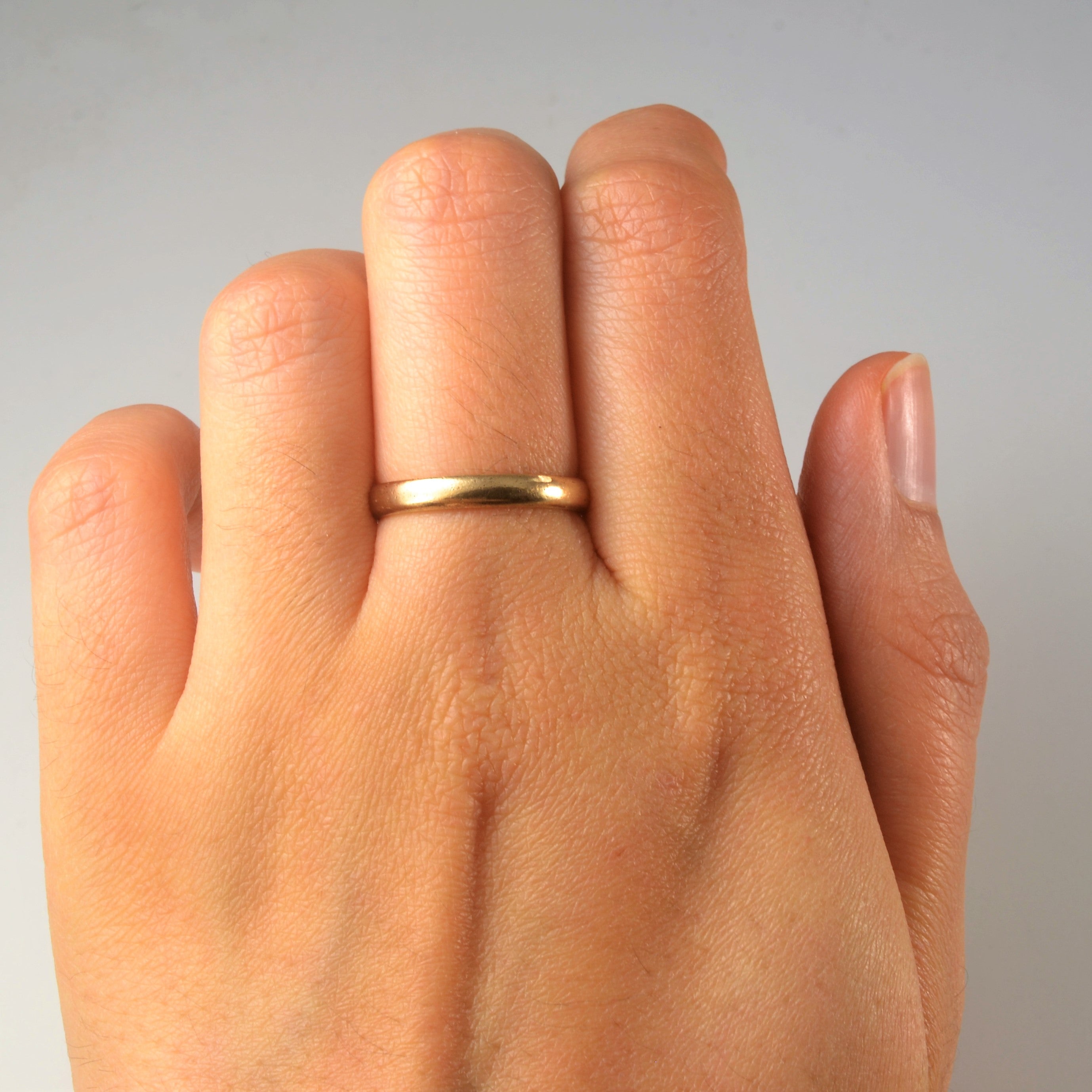 Plain White Gold Band | SZ 5.75 |