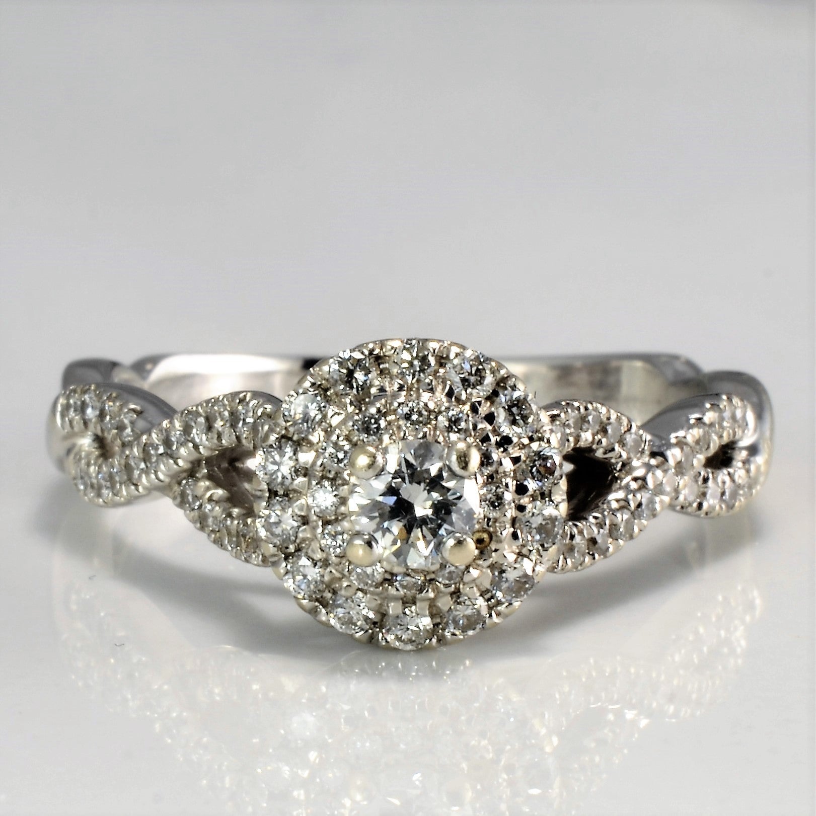 Halo Diamond Engagement Ring | 0.51 ctw, SZ 7.5 |