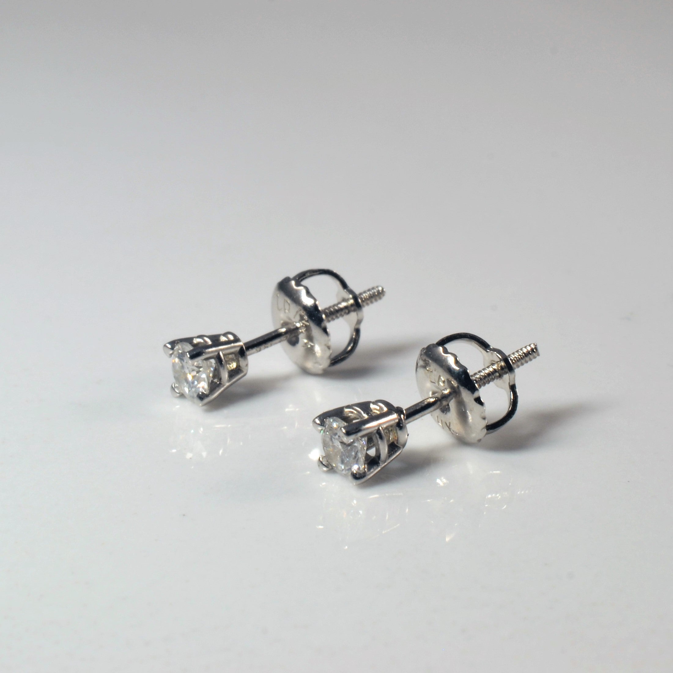 Solitaire Diamond Stud Earrings | 0.23ctw |