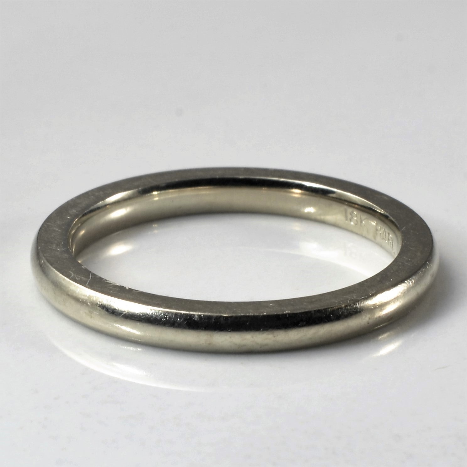 Plain White Gold Band | SZ 5.75 |