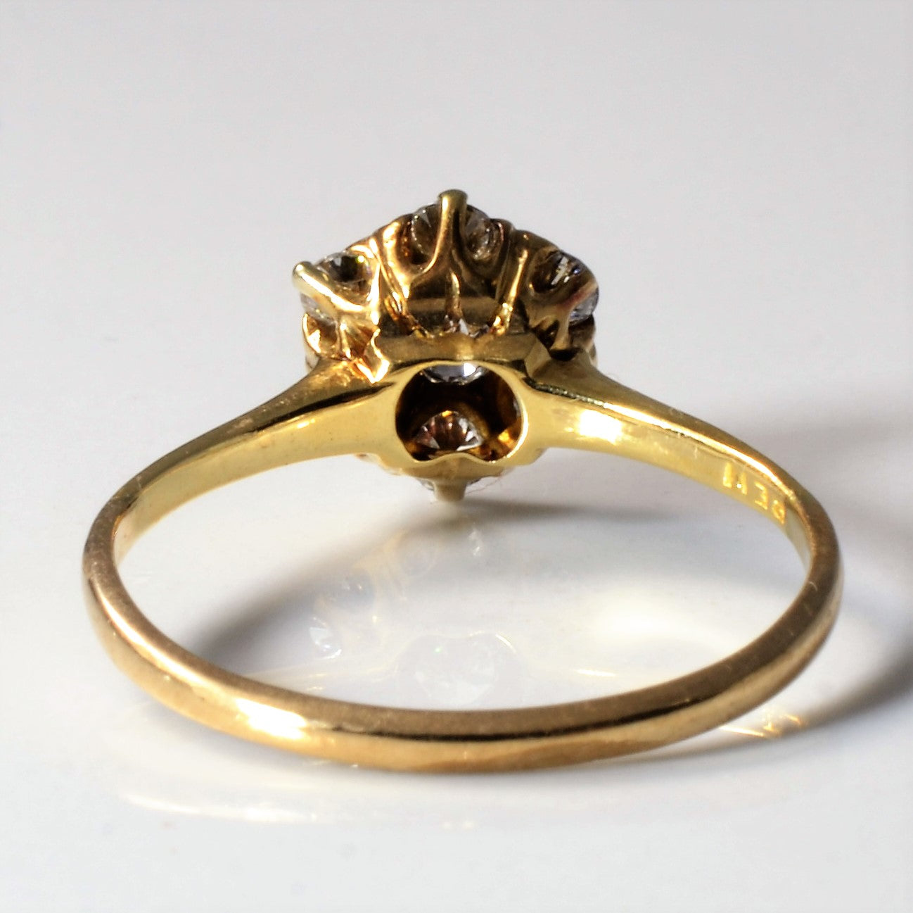 Edwardian Era Gold Diamond Cluster Ring | 0.40ctw | SZ 6.75 |