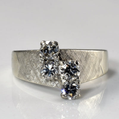 Brushed Four Stone Old European Ring | 0.56ctw | SZ 5.5 |