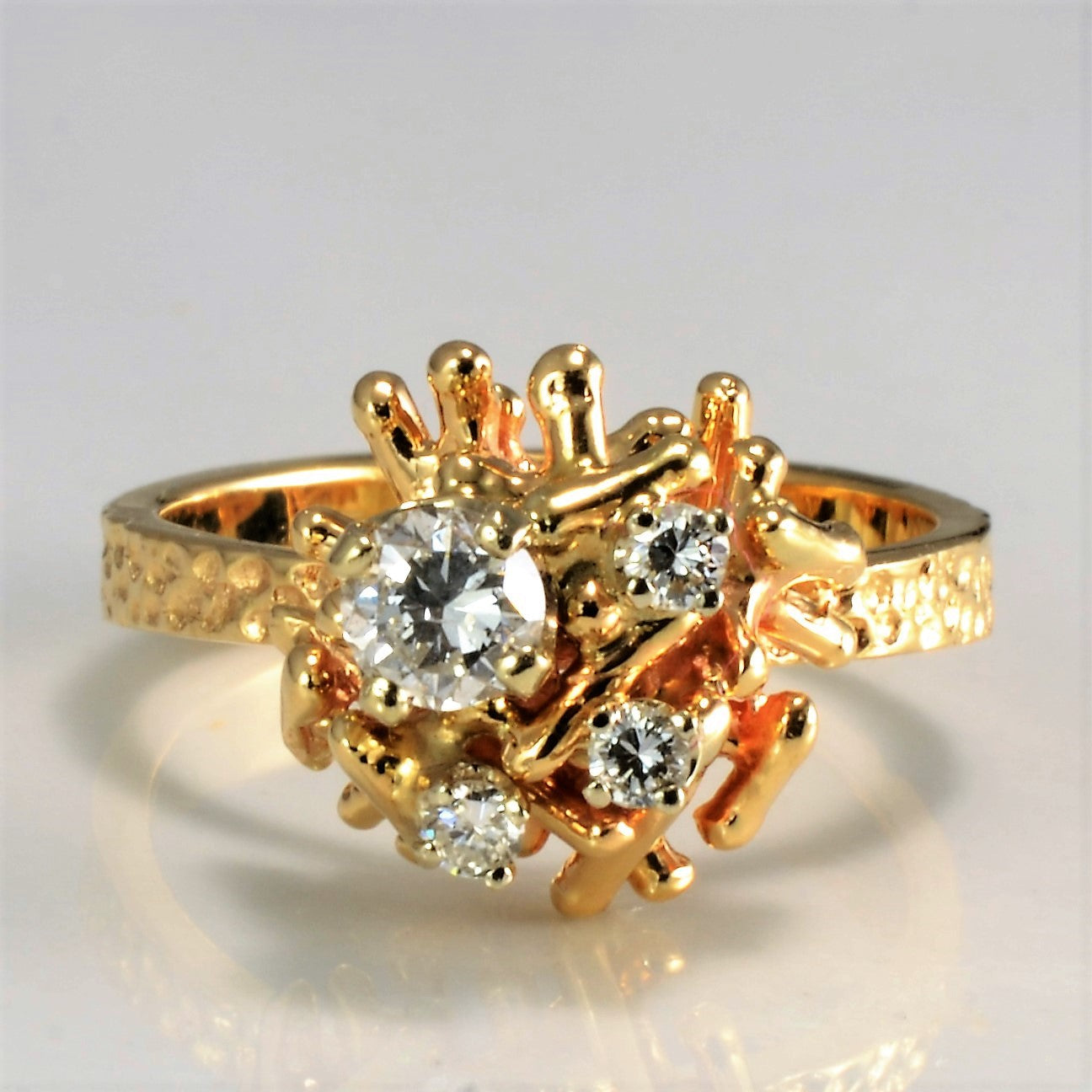 Textured Diamond Ring | 0.30 ctw, SZ 5.5 |