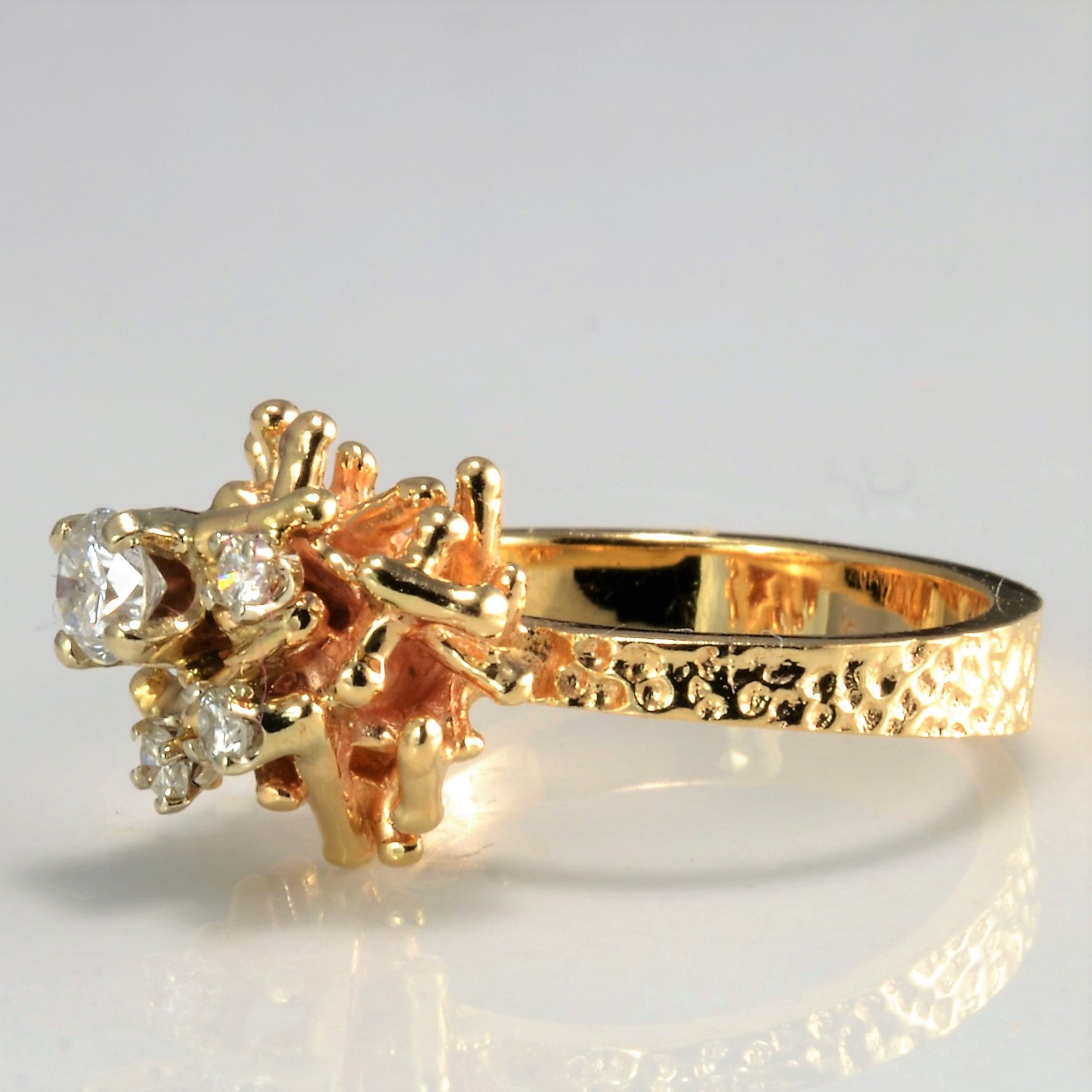 Textured Diamond Ring | 0.30 ctw, SZ 5.5 |