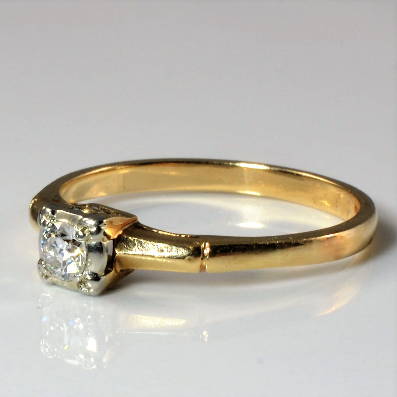 1940s Retro Solitaire Diamond Ring | 0.16ct | SZ 8 |